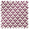 Scallop and Bud, Mulberry - Twist&Fit Roman Blind